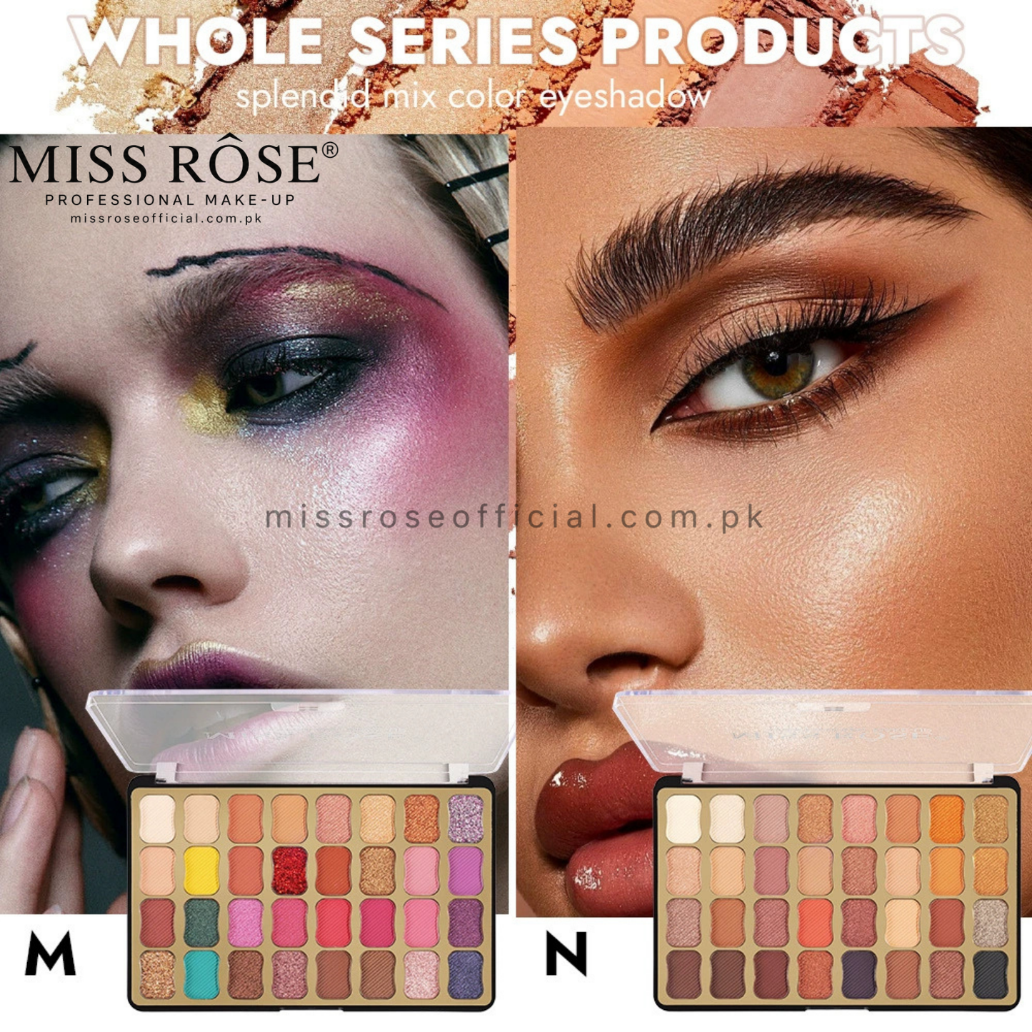 Miss Rose 32-Color Eyeshadows Palette