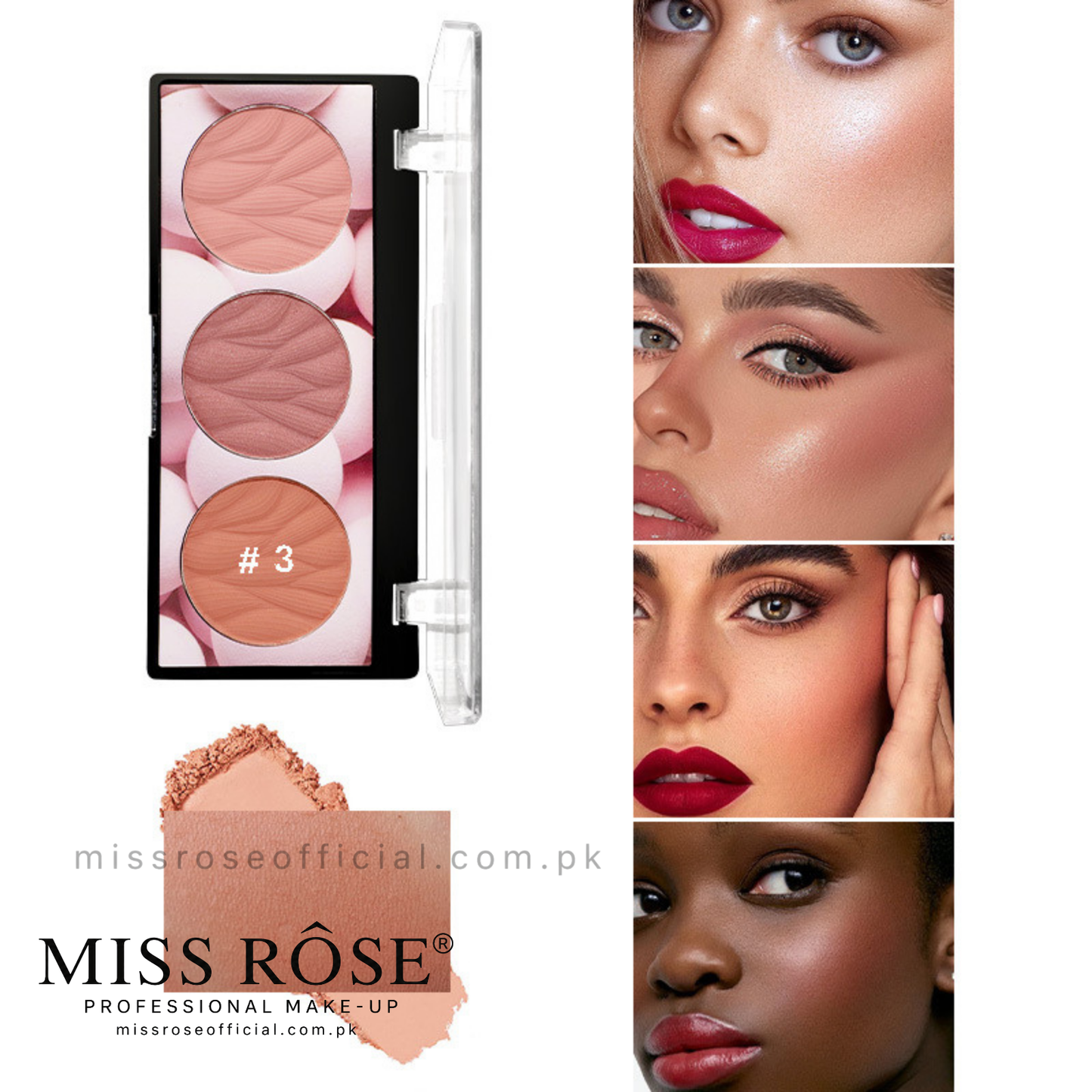 Miss Rose® 3 Color Blush