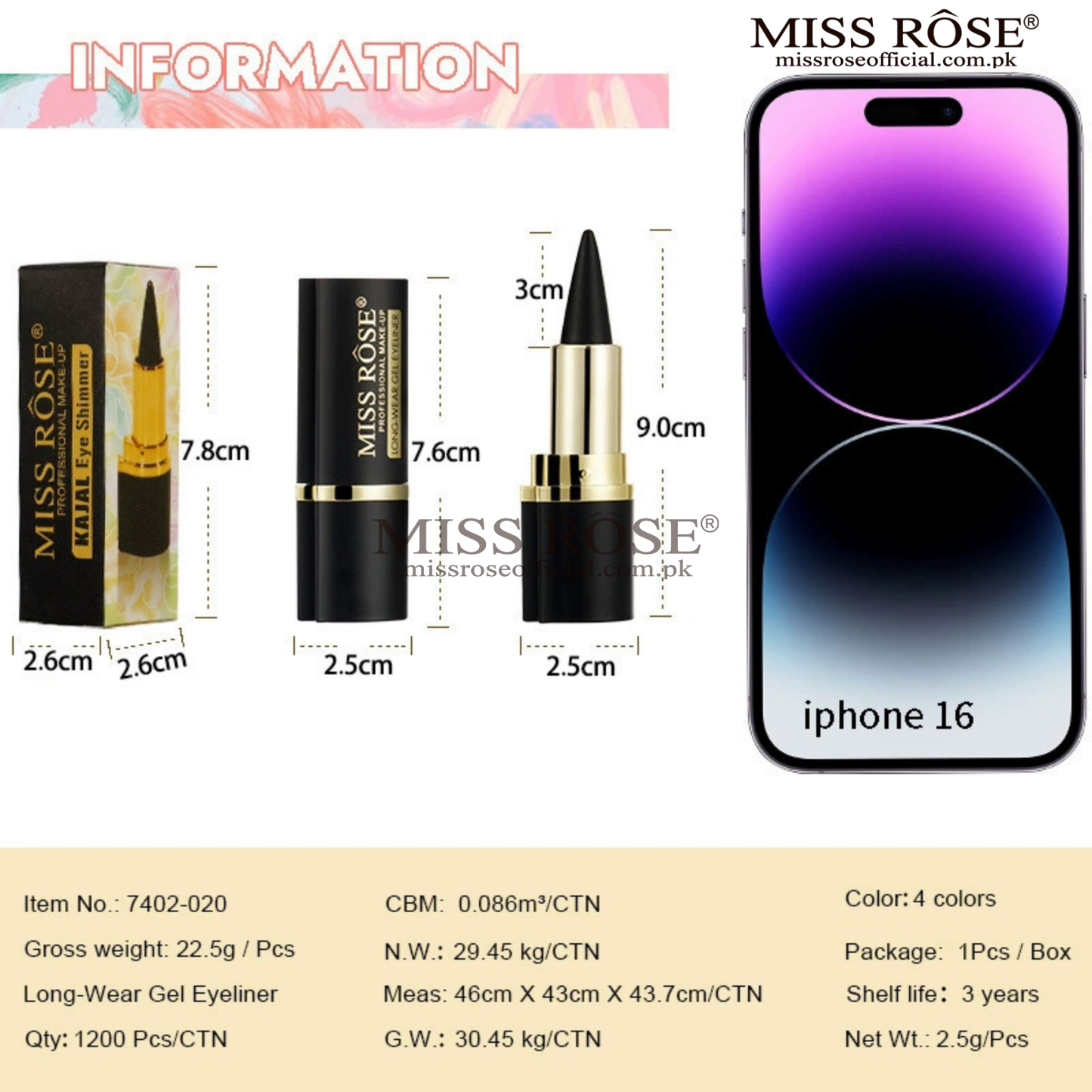Miss Rose Eye Enhancing Kajal
