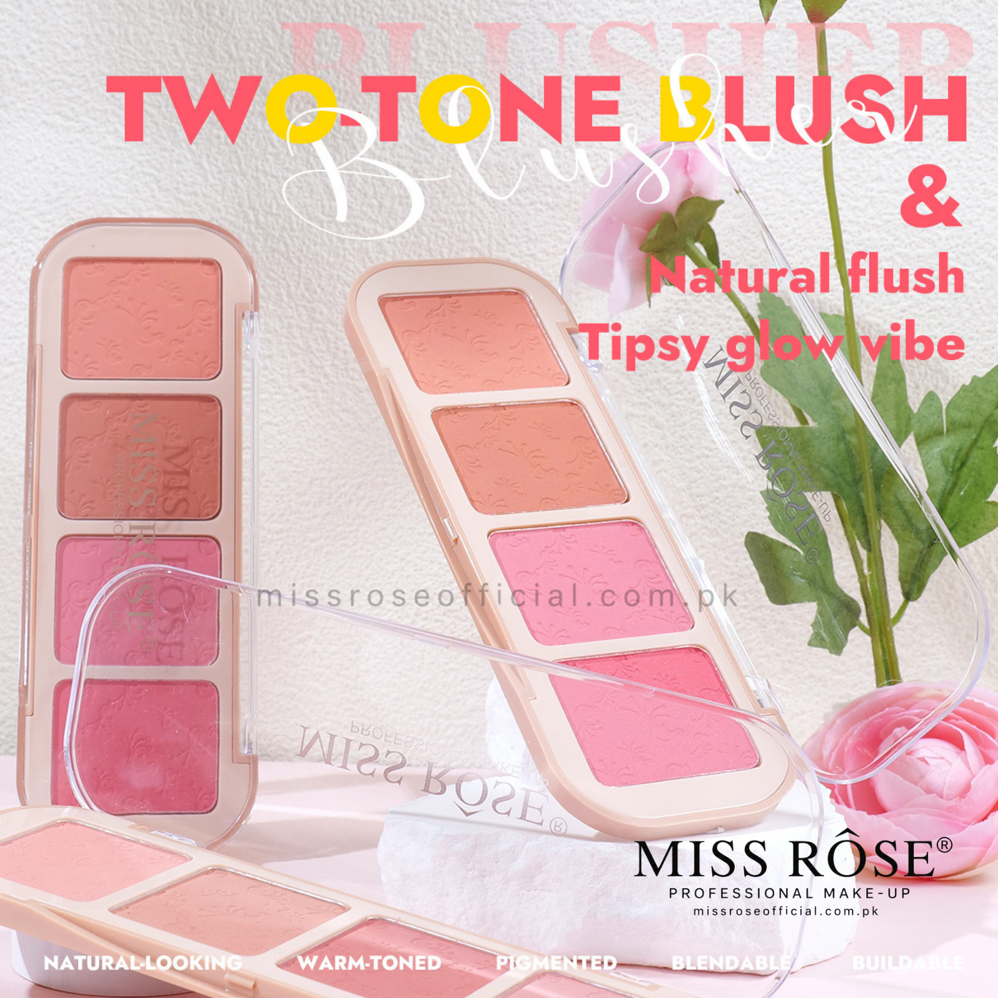 Miss Rose 4 Color Blushers