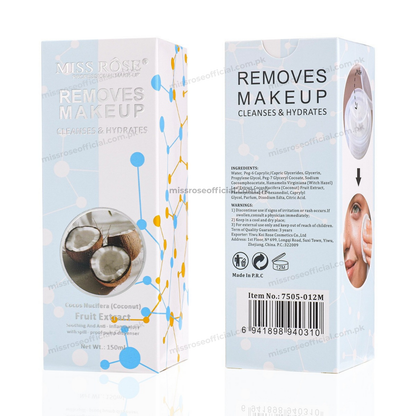 Miss Rose Makeup Remover Cleanses & Hydrates