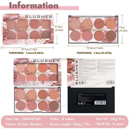 Miss Rose 8 Color Blush Palette
