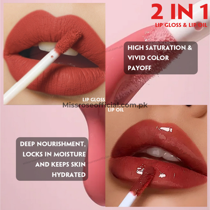 Lip Gloss & Lip Oil 2-in-1