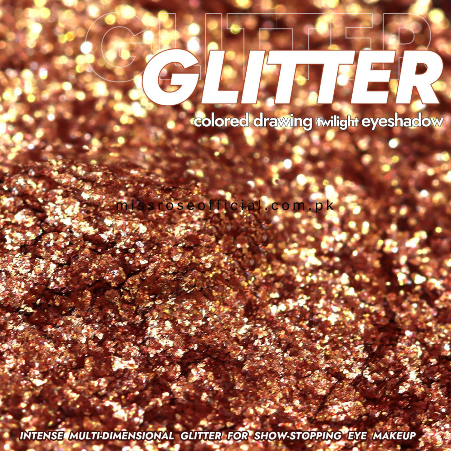 MISS RÔSE® 18 Color Glitter Eyeshadow Palette