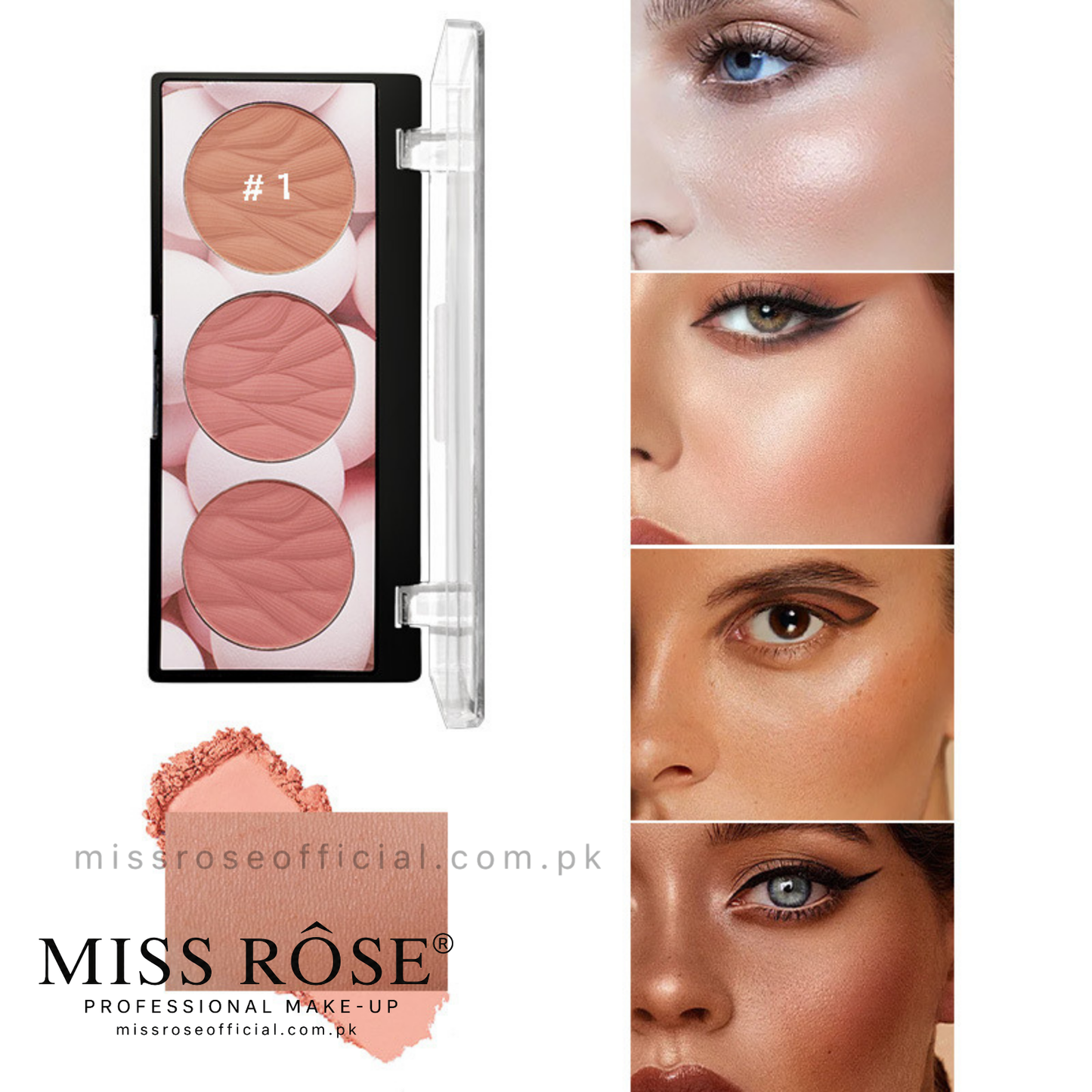 Miss Rose® 3 Color Blush
