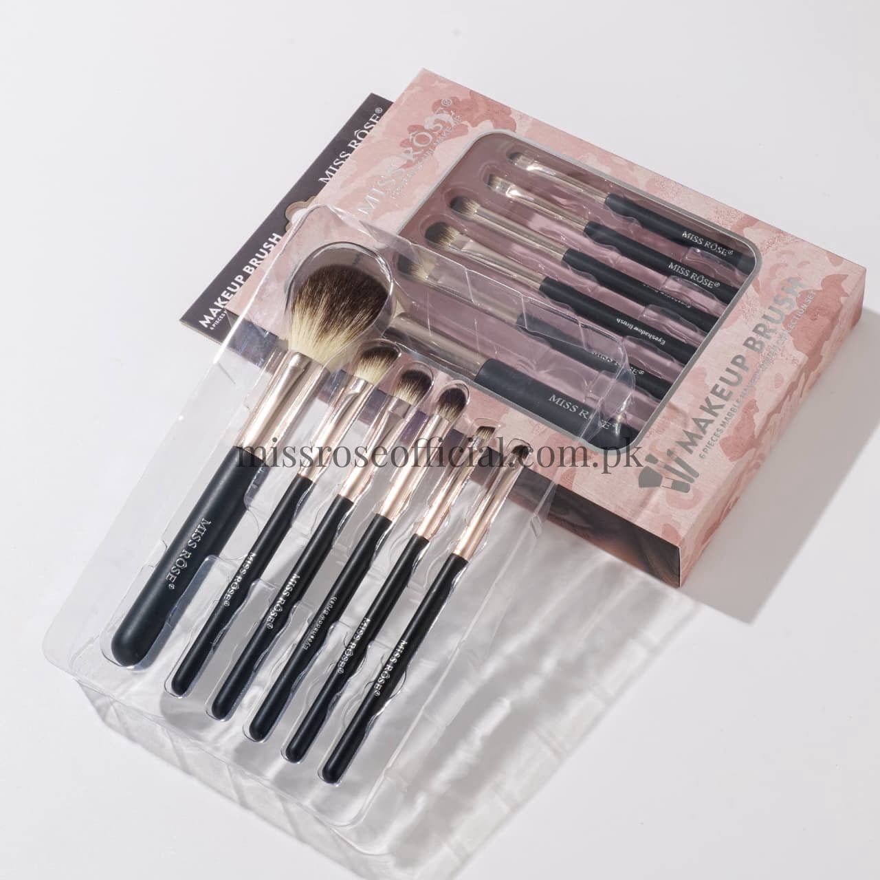 Miss Rose 6 Piece Marble Makeup Brush set