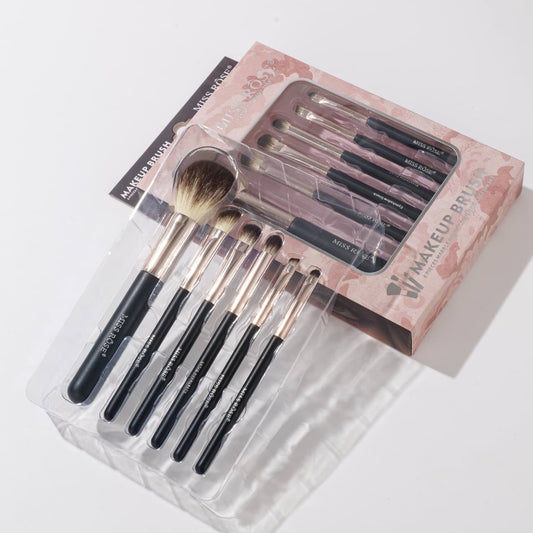 Miss Rose 6 Piece Marble Makeup Brush set