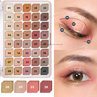 MISS RÔSE® 40-Color Eyeshadow Palette