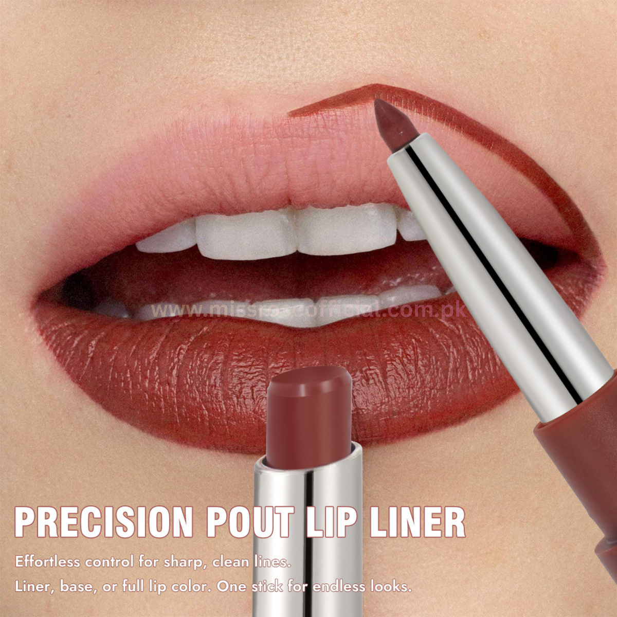 Dual Ended Lip Liner & Lipstick (Red)