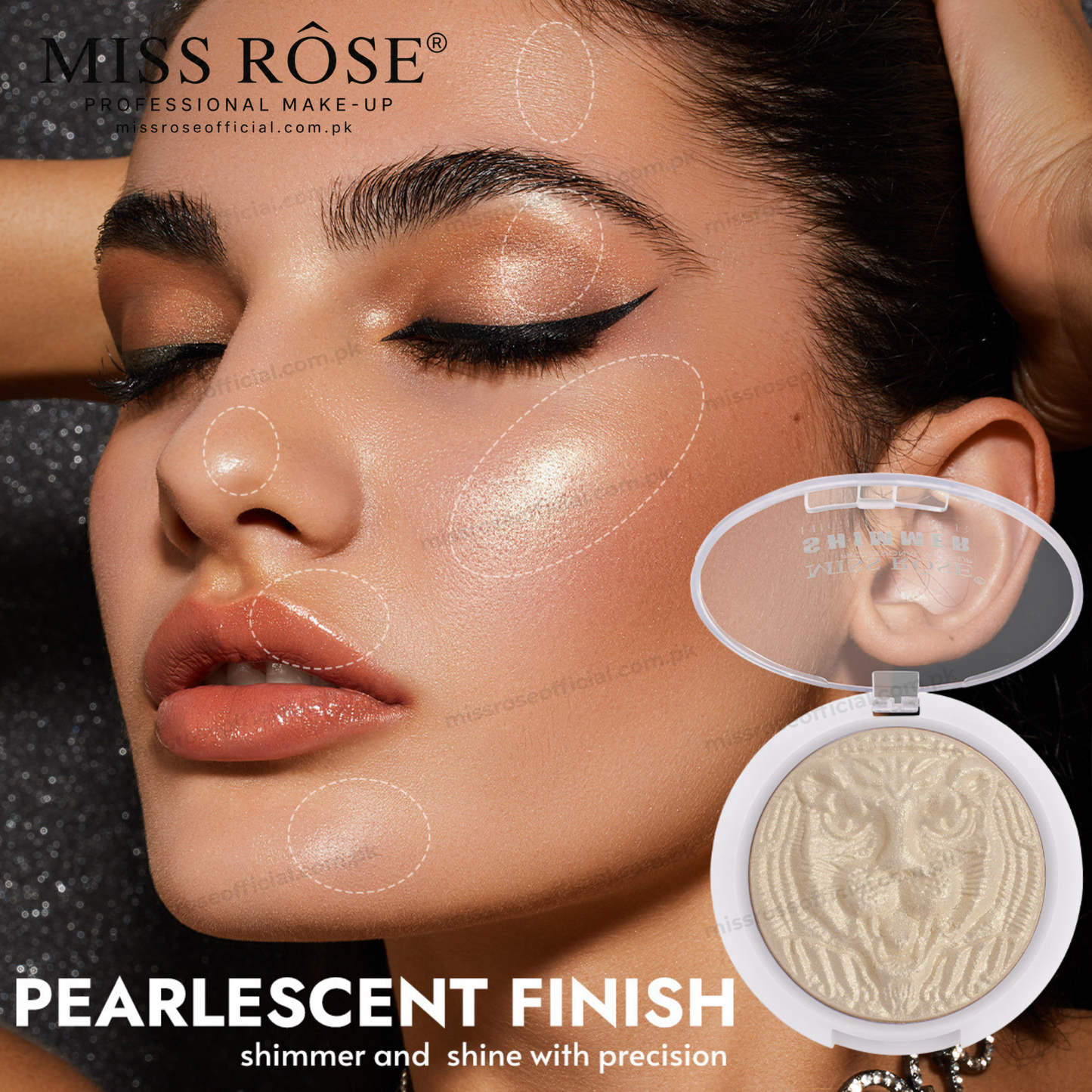 MISS RÔSE® New 3D Shimmer Highlighter (Panther)