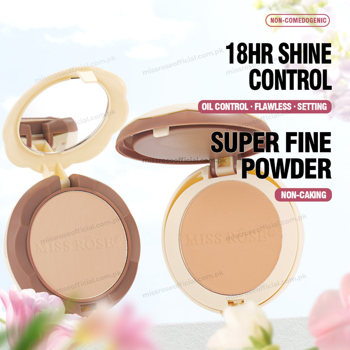 Miss Rose Oil Control Flawless Compact powder