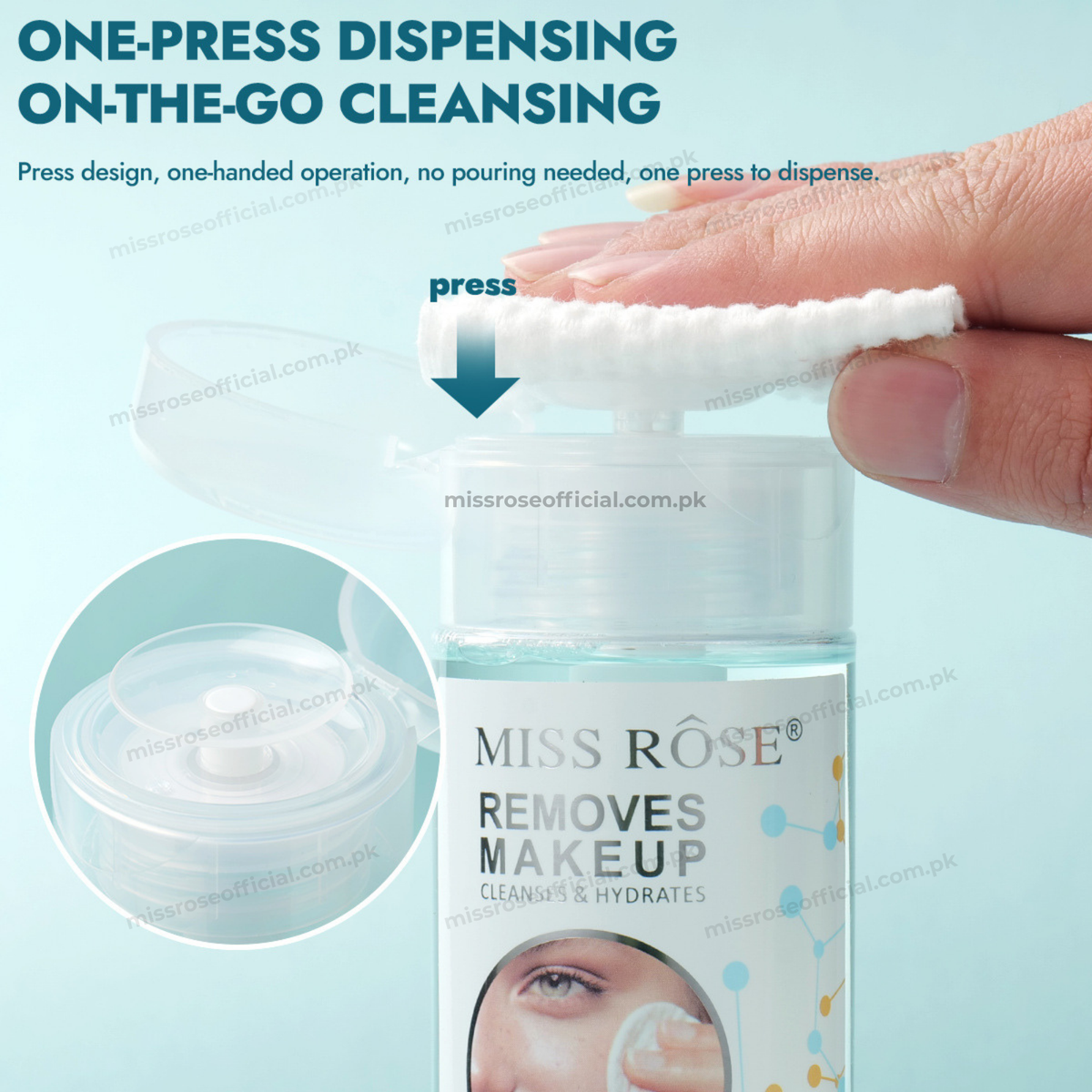 Miss Rose Makeup Remover Cleanses & Hydrates