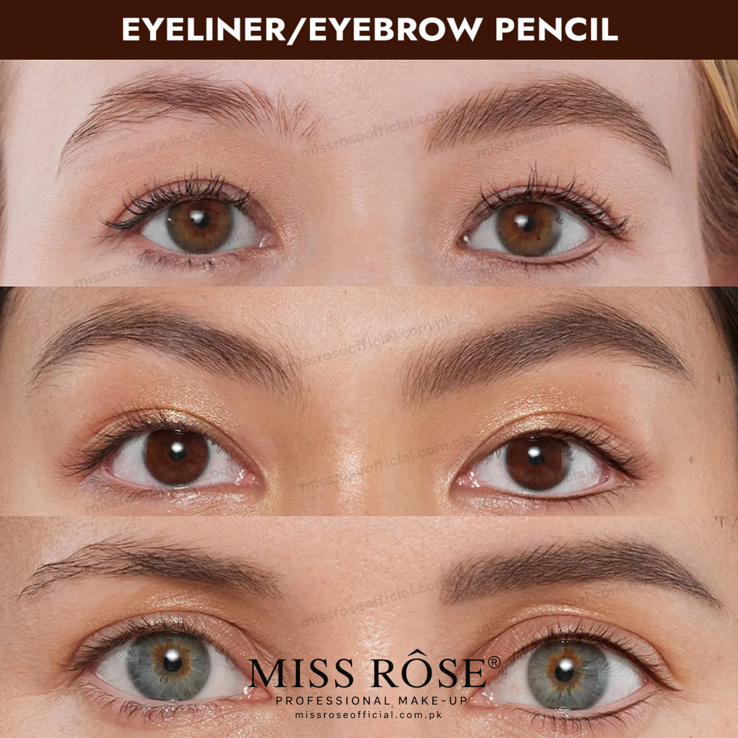 MISS ROSE® All-In-One Eyeliner / Eyebrow Pencil