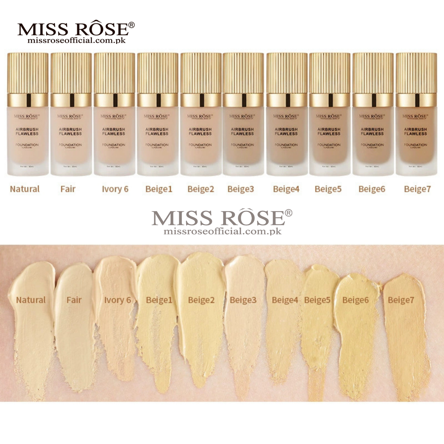 Miss Rose®  AirBrush Flawless Liquid Foundation