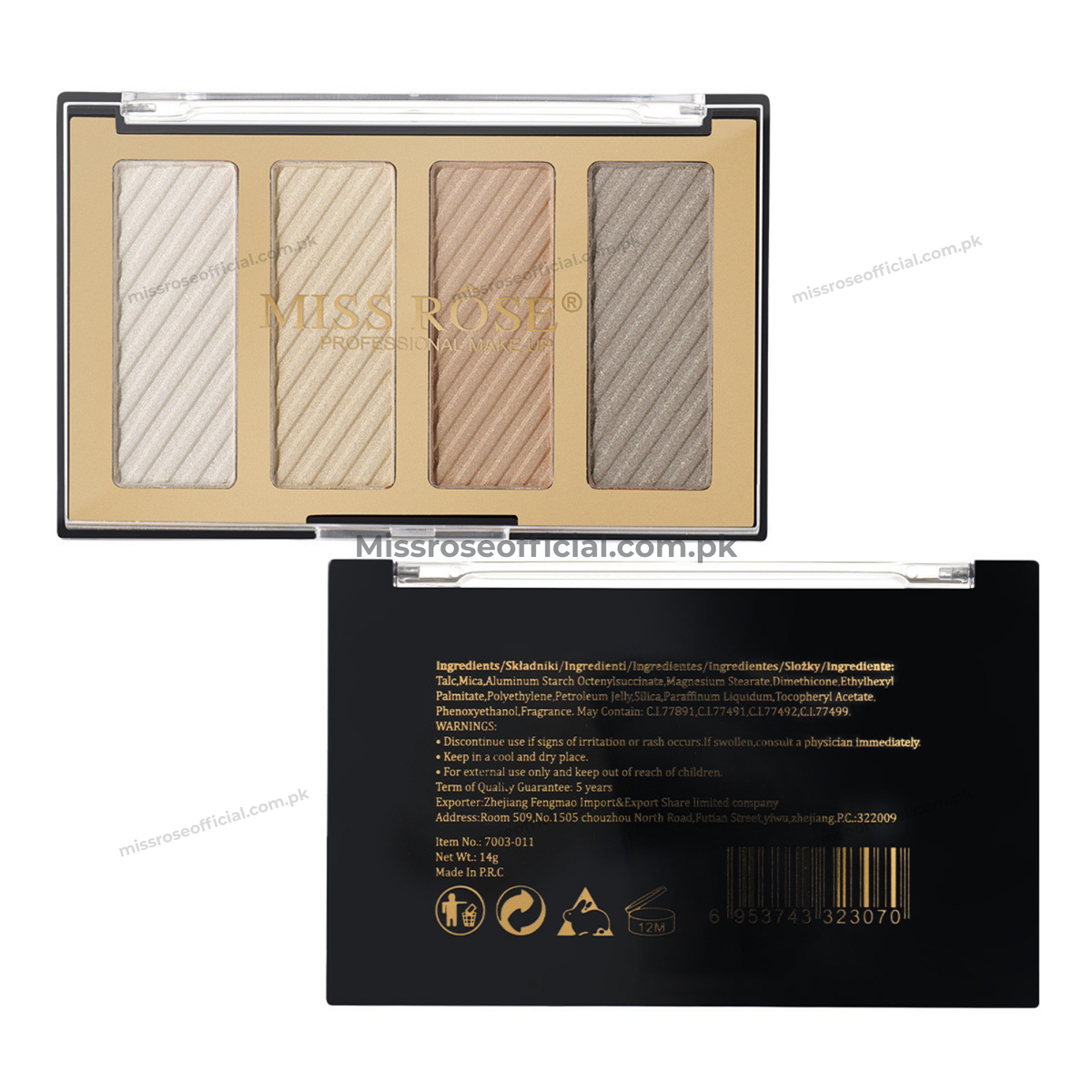 MISS RÔSE® 4 Color Bronze & Highlight Kit