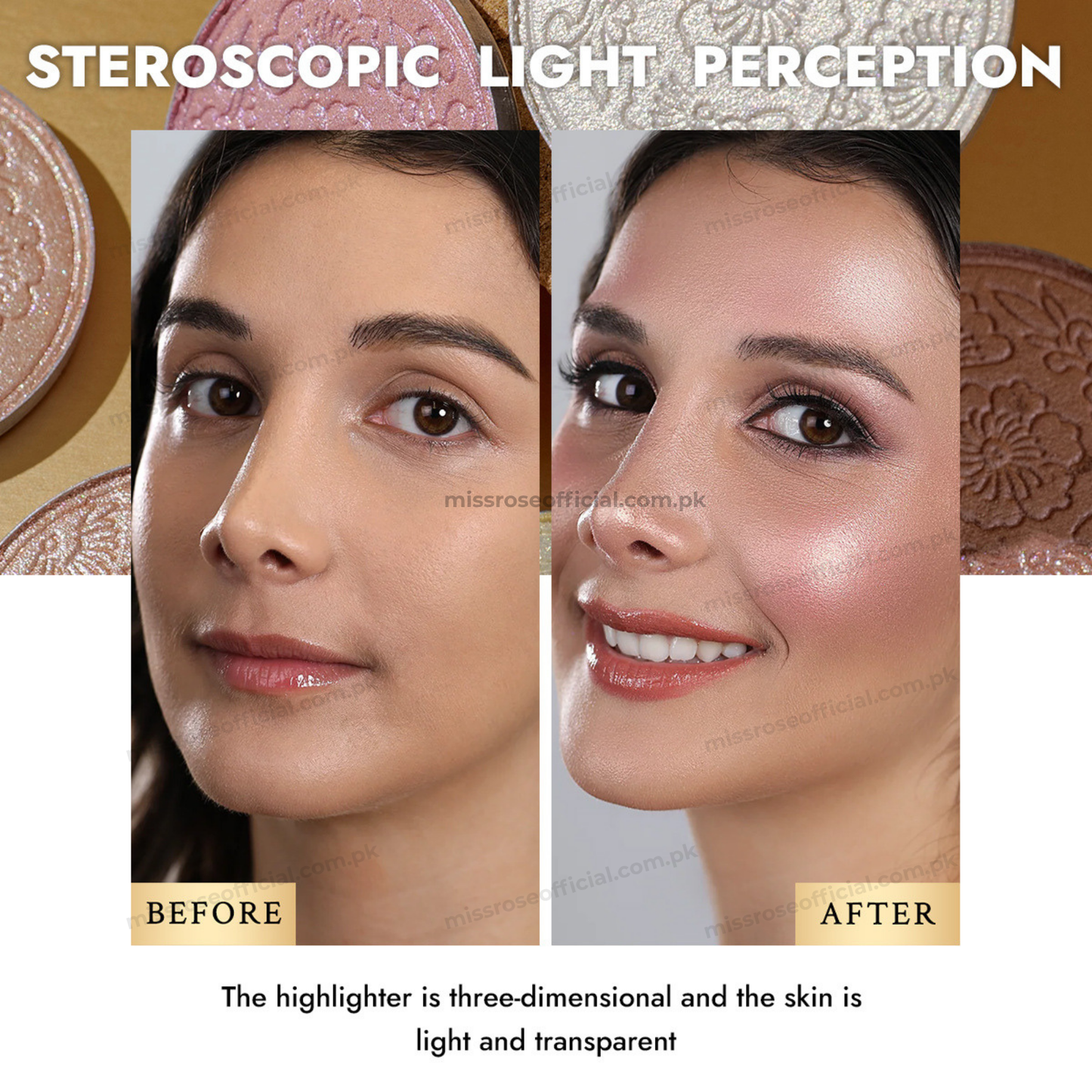 MISS RÔSE® 6 Color Glow Highlighter Palette
