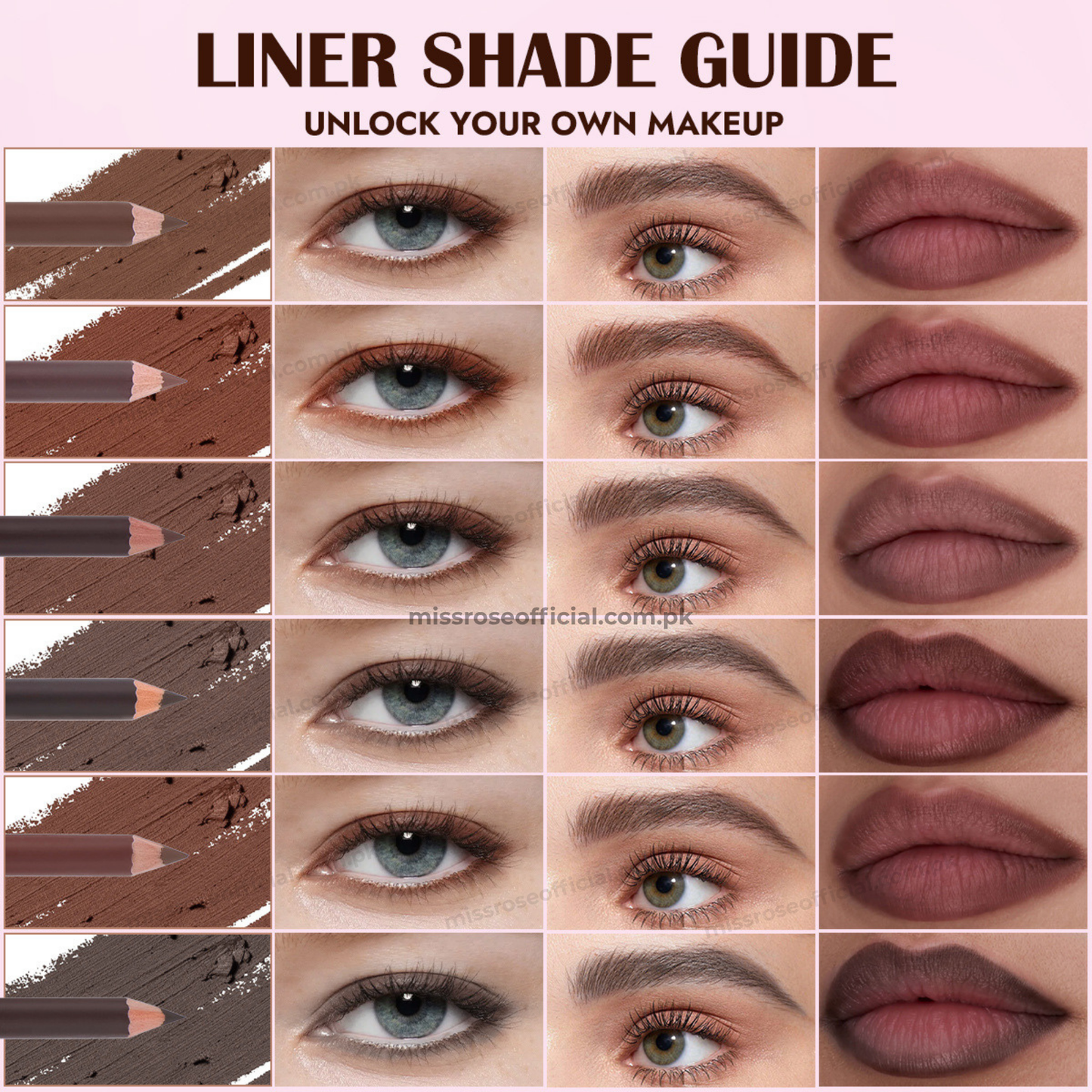 MISS ROSE® All-In-One Eyeliner / Eyebrow Pencil