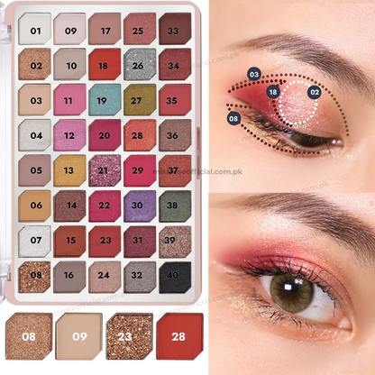 MISS RÔSE® 40-Color Eyeshadow Palette
