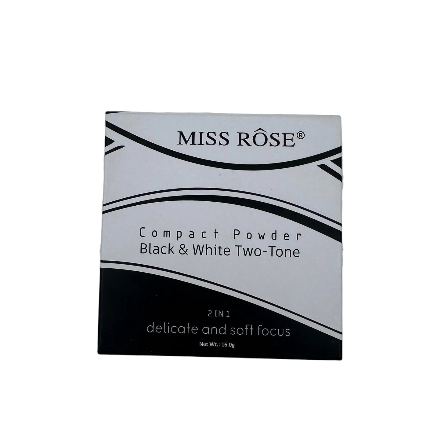 Miss Rose 2 in 1 Compact powder Black and White Two-Tone