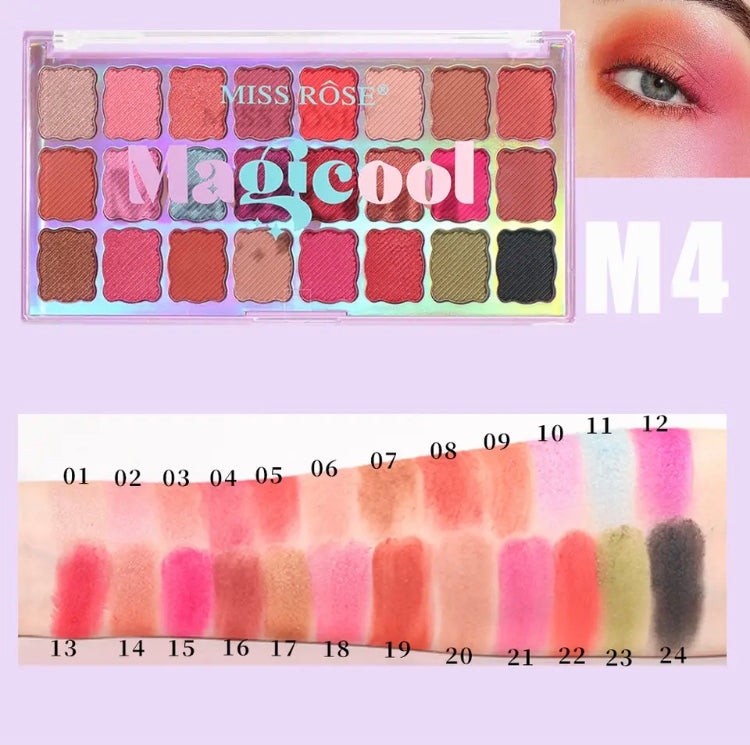 Miss Rose 24-Color Eyeshadow Pan (Magic Cool)