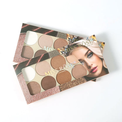 Miss Rose 10 Colors-Nude Highlighter & Contour Kit