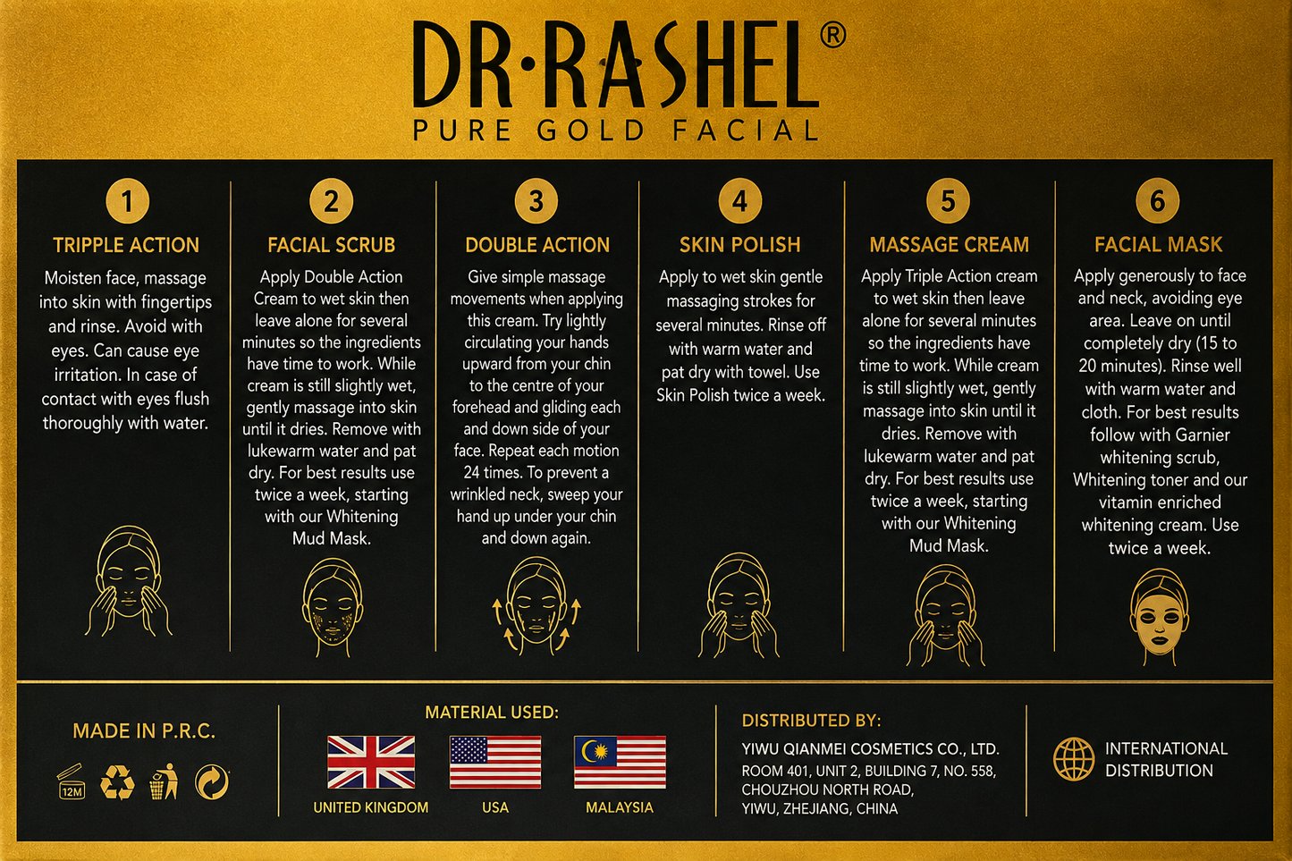 DR•RASHEL 24k Pure Gold Facial 6 in 1