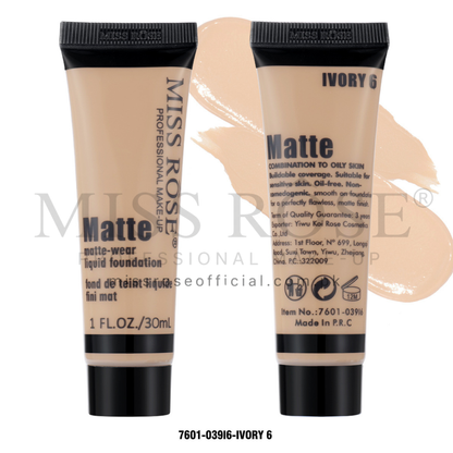 MISS RÔSE® Full Coverage Matte Foundation  Ivory 6