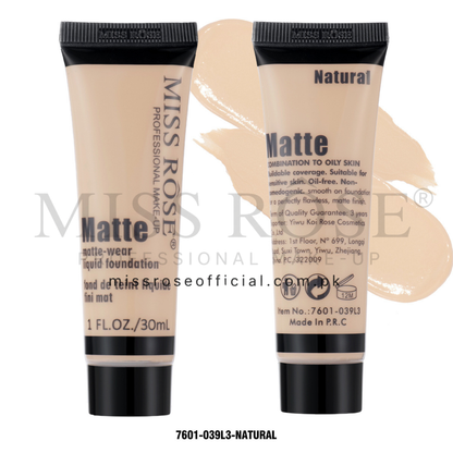 MISS RÔSE® Full Coverage Matte Foundation  Natural