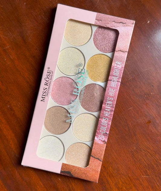 Miss Rose 10-Colors Heaven’s Hue Highlighter
