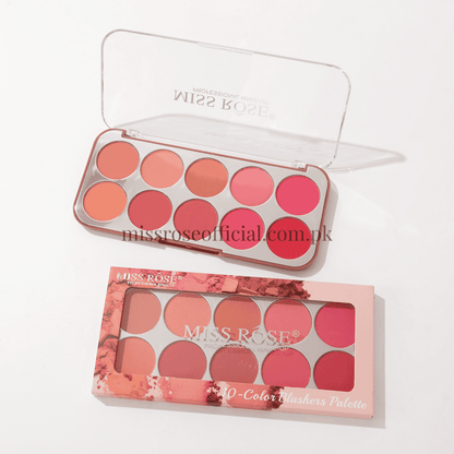 MISS RÔSE®  10-Color Blushers Palette