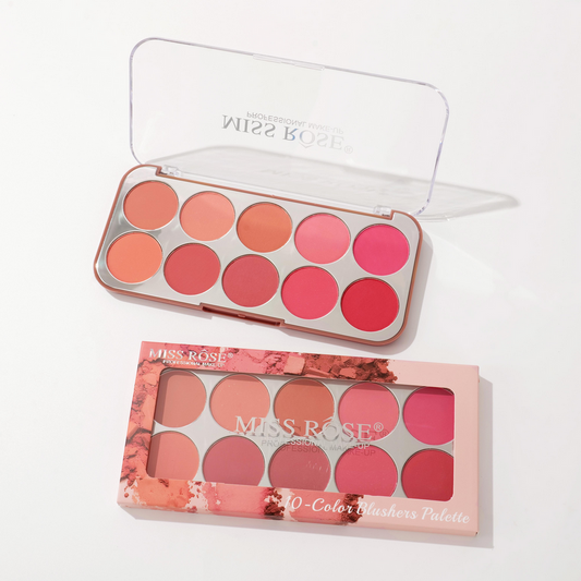 Miss Rose 10-Color Blushers Palette