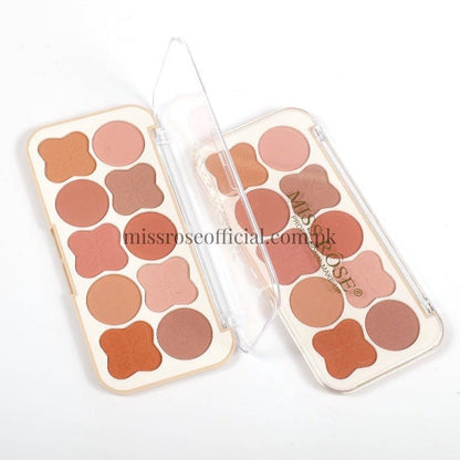 Miss Rose Fashion 10-Colors Clover Blusher Palette