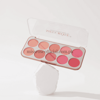 MISS RÔSE®  10-Color Blushers Palette