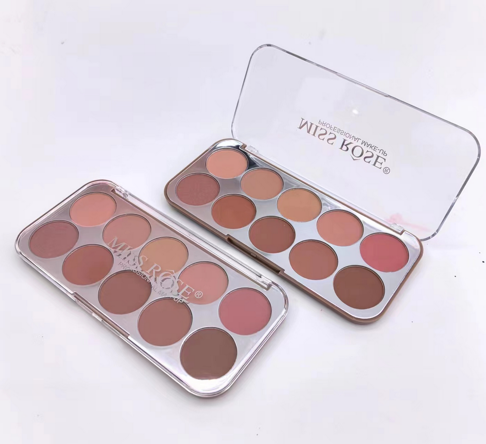 Miss Rose 10-Color Blushers Palette