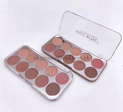 MISS RÔSE®  10-Color Blushers Palette