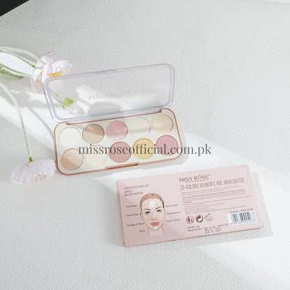 Miss Rose 10-Colors Heaven’s Hue Highlighter