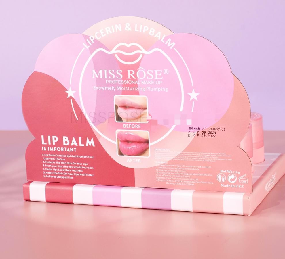 Miss Rose Moisturising Lip Balm (Translucent Essence Lipstick)