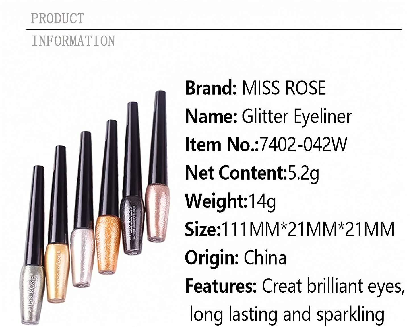 MISS RÔSE® Glitter Eyeliner