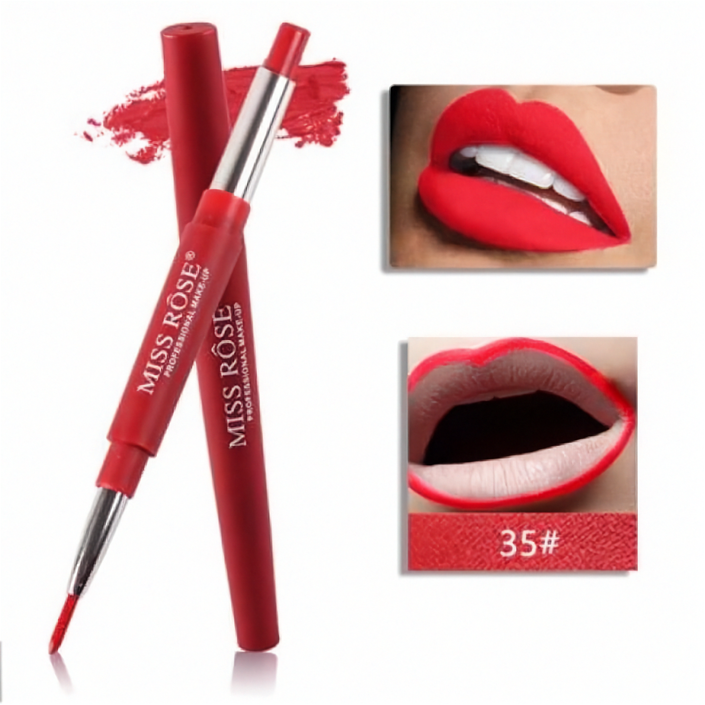 MISS RÔSE® Lip Liner Duo Stick (Red)