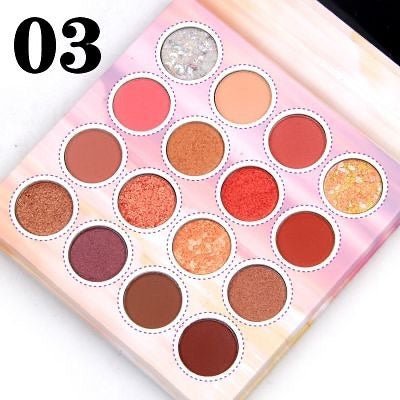 MISS ROSE 16 Color Pigment Eyeshadow Palette