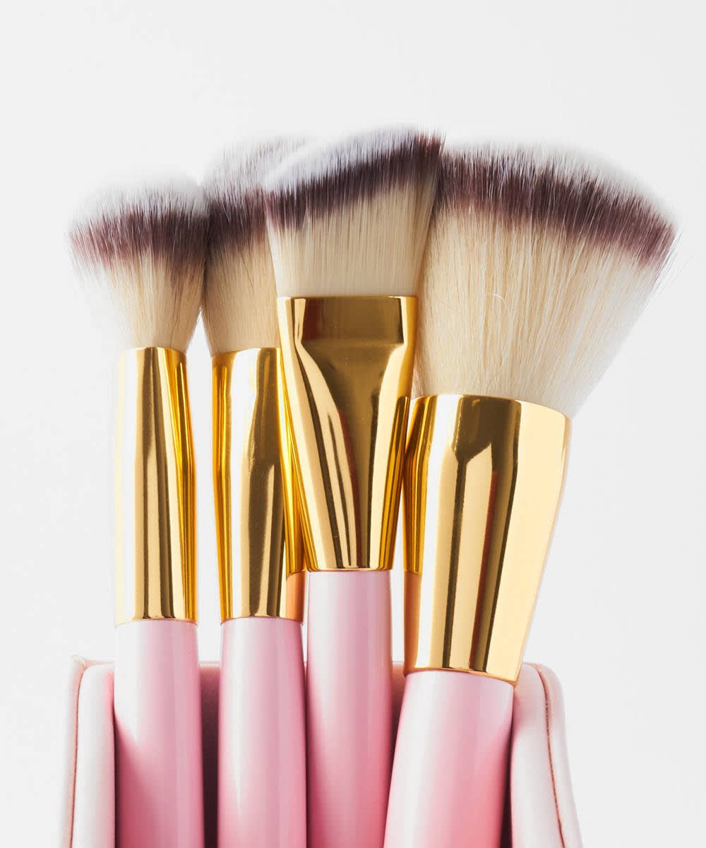 BH Cosmetics - Pink Studded Elegance 12 Piece Brush Set with a Brush Stand