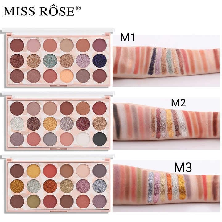 Miss Rose 12 Color Eyeshadow & 6 Color Glitter (Mini)