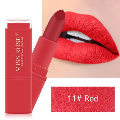 Miss Rose Matte Waterproof Lipsticks (Red)