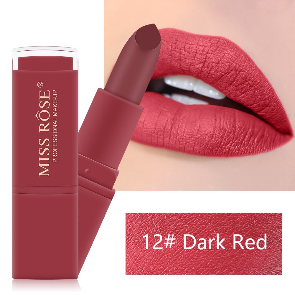 Miss Rose Matte Waterproof Lipsticks (Red)