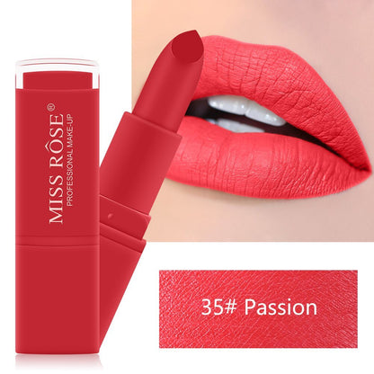 Miss Rose Matte Waterproof Lipsticks (Red)