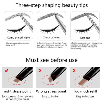 Miss Rose Fashion Eyebrow Pencil Tips & Use