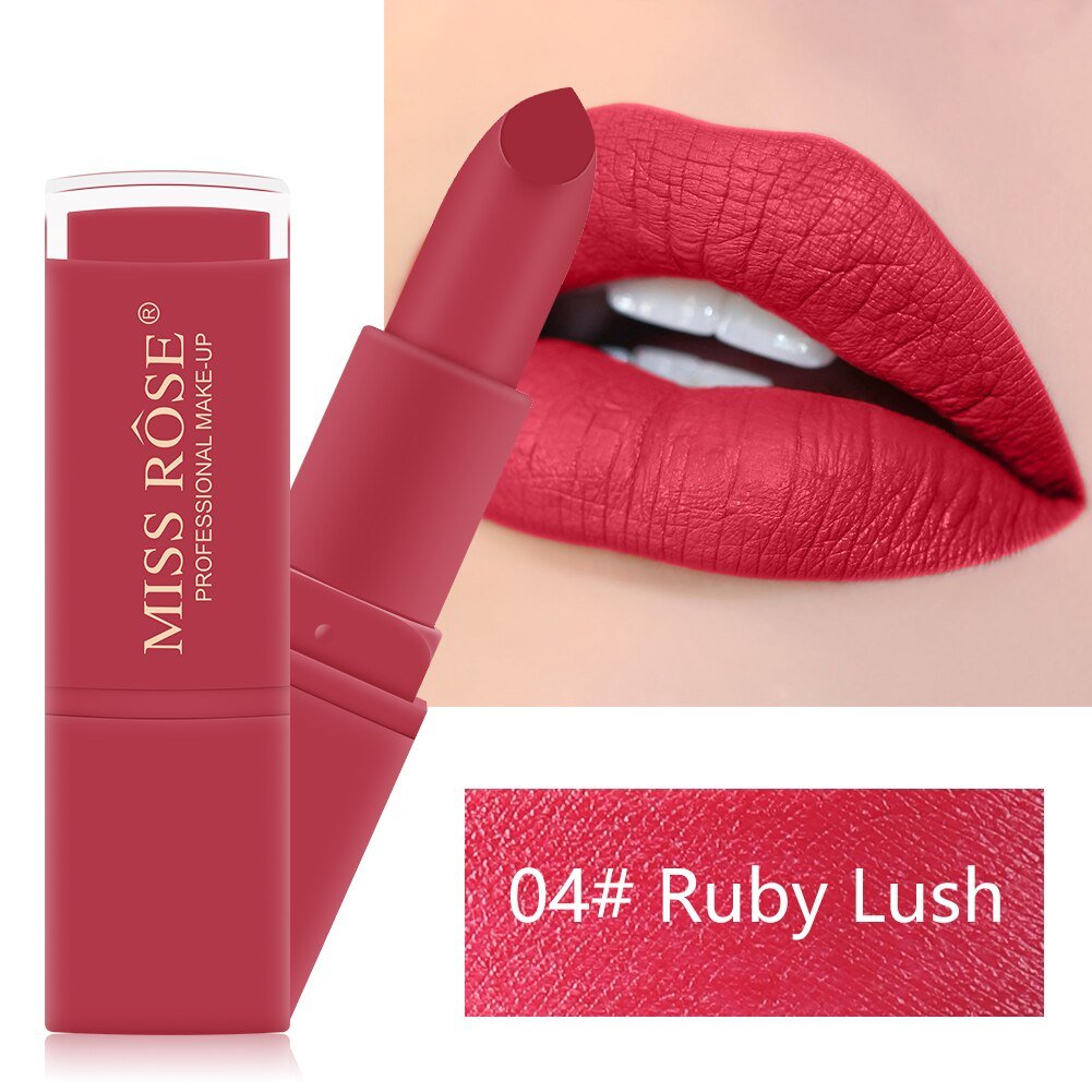 Miss Rose Matte Waterproof Lipsticks (Red)