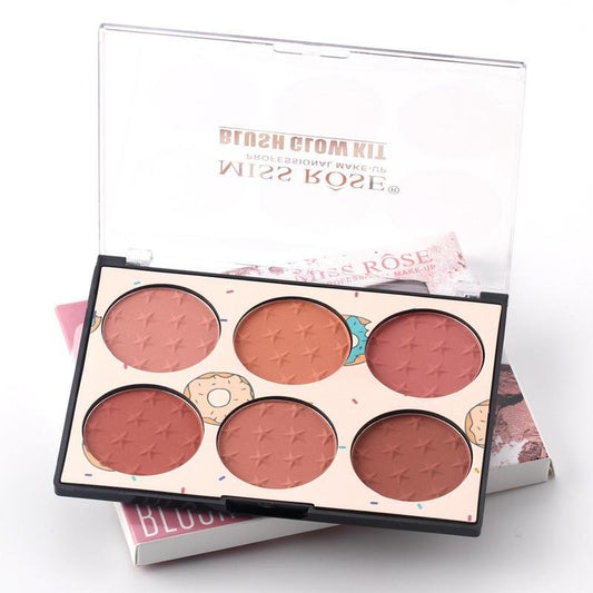 Miss Rose 6 color Blush Glow Kit 