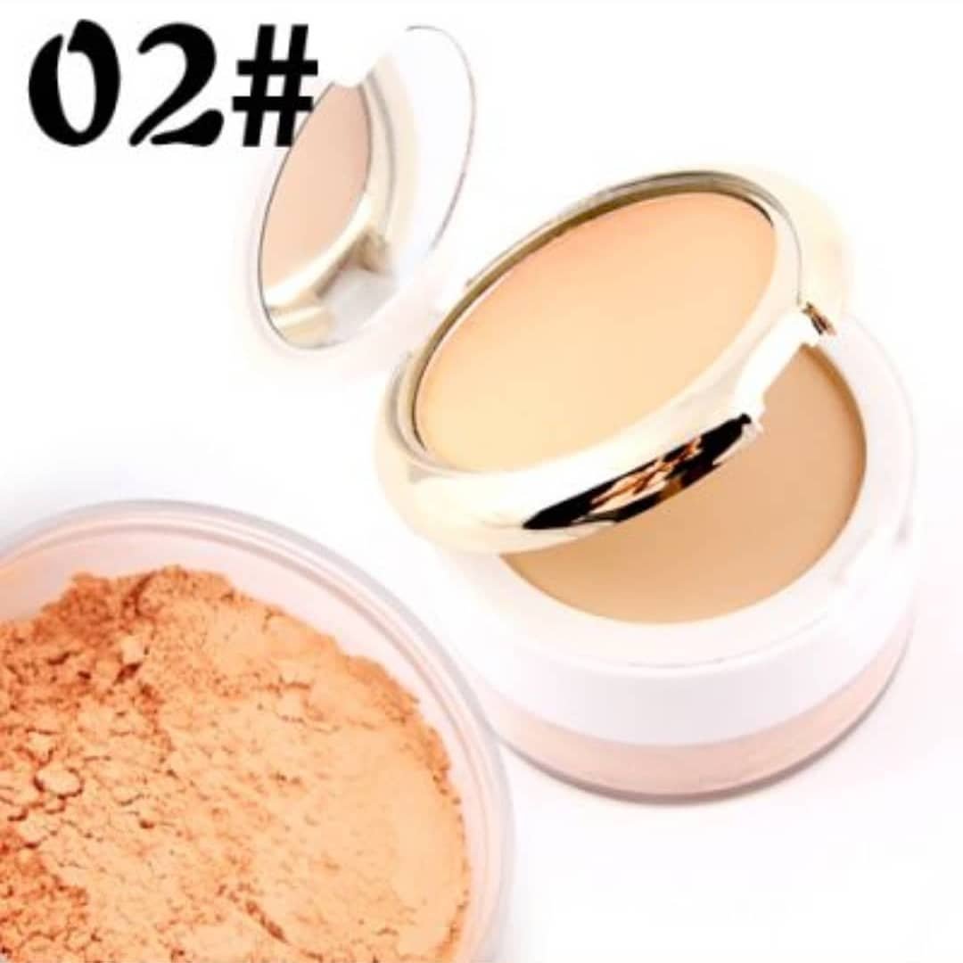 Miss Rose 3 in1 Compact and Loose Powder (2 compact powder + 1 loose powder)