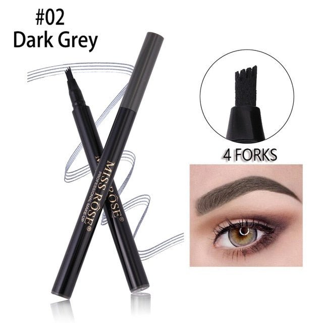 Dark Grey 4 Forks Eyebrow Pen